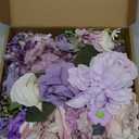AmyHomie Artificial Purple Flowers Combo Silk Mix Peony Rose Hydrangea Fake Flowers w/Stem for DIY Wedding Bouquets Centerpieces Arrangements Table Party Bridal Baby Shower Home Fall Decor