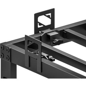 Mattress-Slide-Stopper, 6-PCS, Mattress-Holder for Metal Bed-Frame, Non-Slip Mattress-Gaskets, Keep-Mattress-from-Sliding, Adjustable Size, Black