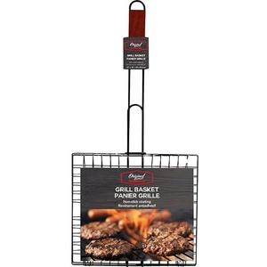 Original Barbeque by 1 Stop & Go  Non-Stick BBQ Grill Basket  Folding Grilling Basket with Handle for Burgers, Steak, Fish & Vegetables  Heavy-Duty Grill Grate for Outdoor Cooking, Camping