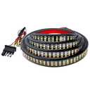 MTRPS 48" Truck Tailgate Light Bar, Triple Row Bright Flexible Strip w/Sequential Turn Signal Brake Reverse Light, IP67 Waterproof Stop Turn Signal Backup LED Strip for Pickup Trailer SUV