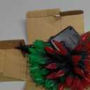 WBao Battery Operated Christmas Lights 60 LED 20ft, C6 Christmas String Lights with 8 Modes, Timer, Waterproof Design for Indoor Outdoor Trees, Wreaths, Fence, Stairs Xmas Decorations, Red Green