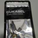 DUKABEL Headphone Splitter, Knitted 3.5mm Audio Splitter TRS 3-Pole Aux Splitter Cable for Headphones Earphones Speakers -Zebra White