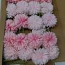 20Pcs Artificial Fake Flower Plants Silk Chrysanthemum Ball Hydrangea Arrangements Wedding Bouquets Decor Home Kitchen Garden Party Table Floral DIY (Light Pink&Dark Pink)
