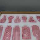 Ruckae 22 Pack Pink Small Vases Glass Mini Bud Vase in Bulk Vintage Pink Flower Vases for Wedding,Centerpieces Home Decor and Party