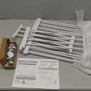 Dog Gate, SHYUJAJIE Adjustable Extra Wide Short Dog Gate,Small Pet Gate with 4 Extension Kits, Pressure Mounted for Doorways & Stairs (White, 18-48" W*18" H)