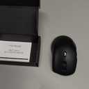 Bluetooth Silent Mouse, Ergonomic Computer Mouse with Side Buttons, BT4.2 Quiet Mice Without USB Receiver, 18 Months Battery Life, Compatible with Chromebook, Laptop, Tablet - Black