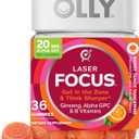 OLLY Laser Focus Gummy, Ginseng, Alpha GPC, B Vitamins, Berry Tangerine Flavor - 36 Count
