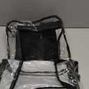 Vorspack Clear Backpack Heavy Duty PVC Transparent Backpack Extra Large Clear Backpacks with Reinforced Strap for College Workplace Security - Black