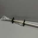 Exclusive Home Curtains Ogee 1" Curtain Rod and Coordinating Finial Set, Matte Silver, Adjustable 36"-72"