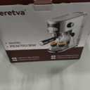Neretva Espresso Machine 20 Bar, Super Compact Espresso Maker Stainless Steel Professional Coffee Machine Espresso with Power Steam & LED Display for Home Barista Latte and Cappuccino Maker-Silver