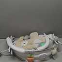 Ingenuity InLighten Baby Bouncer Seat with Light Up-Toy Bar and Bear Tummy Time Pillow Mat - Nate, Newborn and up