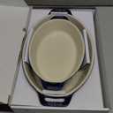 STAUB Ceramic Oval Baking Dish Set, 2-piece, Dark Blue