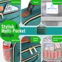 Genteen Lunch Box for Kids, Boys - Insulated Small LunchBox Reusable, Zip Closure & Buckle Handle, Portable Cooler for Work, School, Travel (Lake Green)