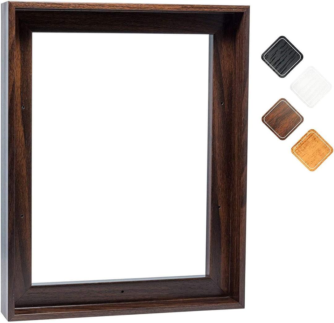 Canvas Floating Frame, Picture Wall Art Painting Frame for 16x24 Inch Finished Canvas, Dark Brown Canvas Floating Frame, Picture Wall Art Painting Frame for 16x24 Inch Finished Canvas, Dark Brown