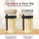 Beginner-Friendly Sourdough Starter Kit, Sourdough Starter Jar, 34oz Sourdough Jar Wide Mouth, Easy Instructions, Recipes & 24/7 AI Support - Sourdough Bread Baking Supplies