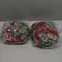 Hoteam 8 Pcs Mini 9 Inch Mini Christmas Cabinet Wreath with Frosted Cedar, Red Berry and Red and Black Check Bows Norfolk Pine Needle Artificial Kitchen Winter Xmas Home Decor Rustic Holiday Garland