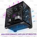 FOIFKIN F300 (2025) PC Case - Pre-Installed 4 No RGB Fan, ATX Mid-Tower Computer case, Gaming PC Case, 270° Panoramic Glass with Type-C, FOIFKIN (Black+)