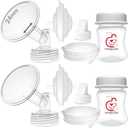 Nenesupply Pump Parts Compatible with Spectra S2 S1 9 Plus Breast Pump to Replace Spectra Pump Parts S2 Accessories Flange 24mm Duckbill Valve Tubing Pumping Bottles Backflow Protector