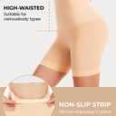 Tummy Control Shapewear Boyshorts, Seamless High Waisted Thigh Slimmer with Anti-Slip Silicone (M)