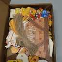 42 Pcs Small Interchangeable Easter Flower Basket Decor Holiday Seasonal Wooden Sign Rustic Farmhouse DIY Hanging Drop Spring Home Office Desk Accessories Tiered Tray Decorations Gift