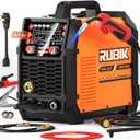 RUBIK Aluminum MIG Welder 250Amp, 5 in 1 MIG/Stick/Lift TIG Welder Gas Gasless Digital MIG Welder 110V/220V Dual Voltage LCD Display Welding Machine, Professionals Multi Process Welder