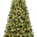 5FT Pre-Lit Christmas Tree, Artificial Green Xmas Tree, Premium PVC Branch Tips, 200 Lights