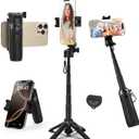 Takerers Portable Selfie Stick Tripod with RemotePocket Size 4-in-1 Extendable Cell Phone Tripod360 Rotation Mini Selfie Stick for iPhone Android Phone Holder for Video Recording Live Streaming