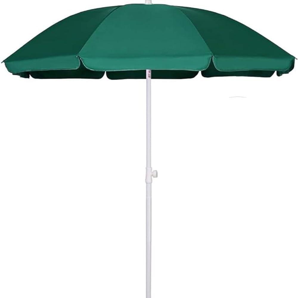 AMMSUN 6FT Portable Picnic Outdoor Canopy Sunshade Beach Umbrella with Tilt Function, Small Patio Umbrella - Green