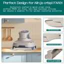 Air Fryer Trivets Silicone for Ninja Crispi, Hot Pads Potholders for Ninja Crispi Airfryer Accessories, Heat-Resistant, Non-Slip, Protection for Countertop (White)