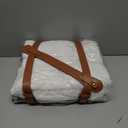 Tiny Land Picnic Blankets, 2 in1 Double Layer Waterproof Mat + Blanket, Foldable Beach Mat,Outdoor Blanket, Portable Camping Blanket, Extra Large Beach Mat, for Camping Park Beach Grass (White)