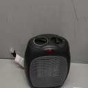 Amazon Basics Ceramic Space Heater, Portable Indoor Heating Solution, With Overheat and Tip-Over Protection, Thermostat, Non-Oscillating, 1500W, 7.52"D x 6.34"W x 9.45"H, Black