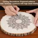 8 Pcs Natural Wood Slices for Centerpieces, 7-8 Inch Unfinished Wood Centerpieces for Tables, Rustic Wooden Discs for Crafts Dinner Table, Baby Shower, Wedding Decorations