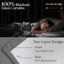 Dark Gray Linen Blackout Pleated Curtains 90 Inches Long for Living Room Darkening Pinch Pleat 100% Black Out Drapes Thermal Insulated Soundproof Charcoal Grey 90 Inch Curtain for Dining Bedroom