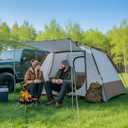 2 Person Instant Pop Up Tent, Camping Tent Easy Setup Integrated Sunshade Awning, Waterproof for Outdoor, Hiking, Beach