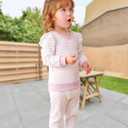 Mioglrie Toddler Baby Girl Clothes Fall Winter Sweatsuit Newborn Sweatshirt Sweat Pant Sets Outfits Infant Girls Clothing (3-4T, Purple Stripe)