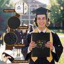 Engrowtic 3 Pcs Graduation Guest Book 2026 Black Gold Graduation Party Decorations Congratulations Graduates Signature Guest Book for Class of 2026 Men Women College High School Graduations Gift Card