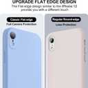 Vooii Compatible with iPhone XR Case, Upgraded Liquid Silicone with [Flat Edges] [Camera Protection] [Soft Anti-Scratch Microfiber Lining] Phone Case for iPhone 10 XR 6.1 inch - Light Blue