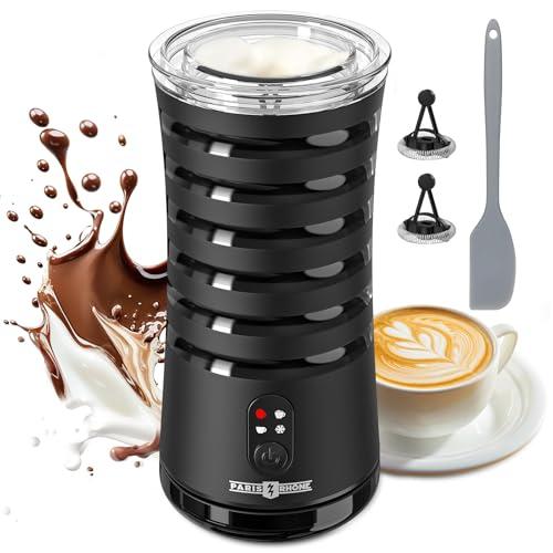 Milk Frother, Paris Rhône 4-in-1 Milk Steamer and Frother, Hot & Cold Foam Milk Warmer with Temperature Control, Auto Shut-Off Frothers for Coffee, Latte, Cappuccino, Macchiato