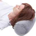 Round Cylinder Bolster Pillow with Removable Velvet Cover, Tube Roll Cervical Pillow for Head, Neck, Back and Legs Support, 13" x 6", Grey