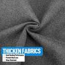 Magnetic Thermal Insulated Door Curtain Fits Door Size 36" x 82", Curtain Size 38" x 83", Thicker Layered Fabric Insulated Door Cover, Keep Warm Winter & Cool Summer, Dark Grey Fabric