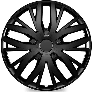 TangMiGe 4 Pack Universal Hubcaps Replacement R17 Wheel Covers, Steel Wheel Rim Cover for Most Cars Sedans SUV Trucks, 17" 17 in inch Hub Caps (Bright Black Color, 17 inch)