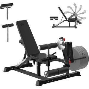 Finer Form GLX Adjustable Weight Bench with Leg Extension and Curl Machine