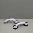 2-Pack Grab Bars for Bathtubs and Showers, 12 inch Shower Handle Suction Shower Bar, Safety Bars for Shower Chair, Bathroom Grab Bar for SeniorNo Drilling Removable (Black, 12 inch)