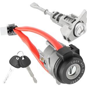 Front Left Door Lock Cylinder Set Ignition Switch Ignition Lock Cylinder Switch with 2 Keys Fit for Hyundai Elantra 2011-2015,Replace 81910-3XA00 81970-3XA00