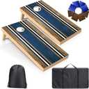 Cornhole Boards Set - Regulation Size 4x2/3x2ft Solid Wood Corn Hole Game Set with 8 Bean Bags and 2 Cornhole Boards - Perfect for Outdoor Game