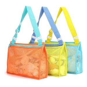 Beach Toy Mesh Beach Bag Kids Shell Collecting Bag Beach Sand Toy Totes for Holding Shells Beach Toys Sand Toys Swimming Accessories for Boys and Girls(Only Bags,A Set of 3)