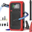 Tire Inflator Portable Air Compressor, 12V Car Jump Starter, 150PSI & 28000mAh Air Pump with Air Blower, Digital Pressure Gauge and LED Light, Electric Air Pump for Car, Motorcycle, Balls, Bike Pump