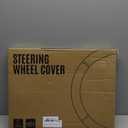 Skechers Air-Cooled Steering Wheel Cover,Leather Car Steering Wheel Cover Universal Fit 14" 1/2-15" Car Wheel Protector for Men Women Fit Suvs,Vans,Sedans,Car,Trucks,Gray