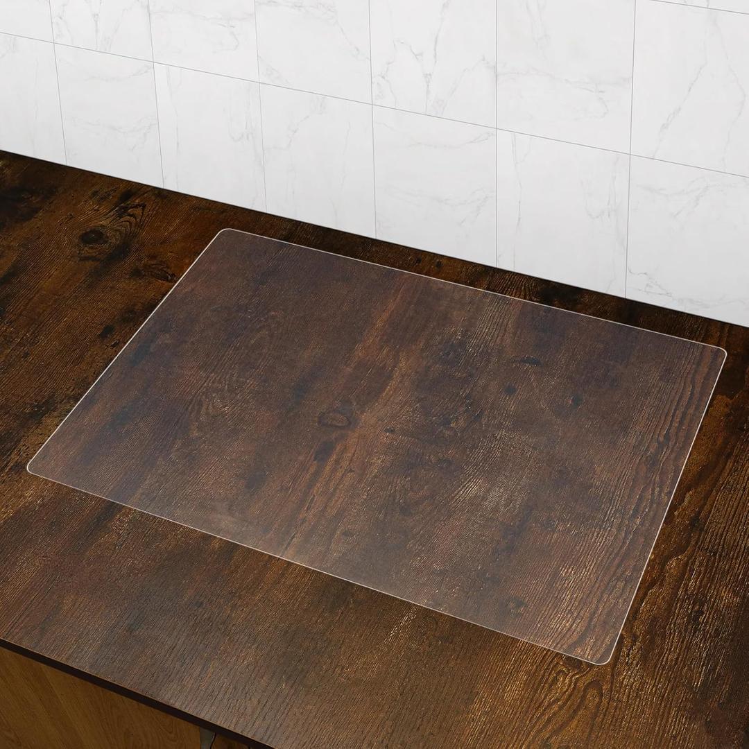 Transparent Silicone Mats for Kitchen Counter, Countertop Protector Mat, Heat Resistant, Non Slip, Waterproof, Food Grade, Lay Flat, 23.11"x15.47"x1MM, Nearly Clear