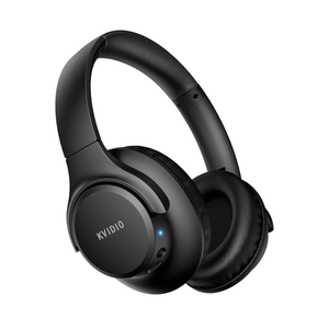 KVIDIO Bluetooth Headphones Over Ear, 65 Hours Playtime Wireless Headphones with Microphone, Foldable Lightweight Headset with Deep Bass, HiFi Stereo Sound for Travel Work Cellphone